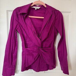 Trina Turk Magenta Blouse Size Small